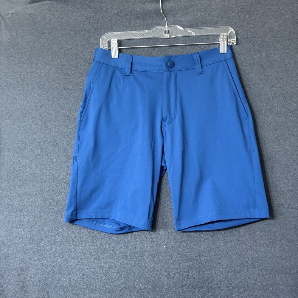 Rhone Commuter Shorts Men's 28 Blue 9" Inseam Flex-Knit Classic Fit Athletic